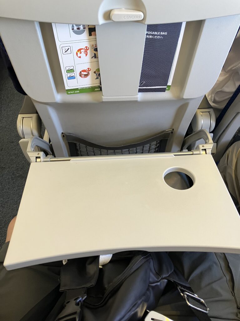 ANA Boeing 767-300 Economy Class Seat Tray Table