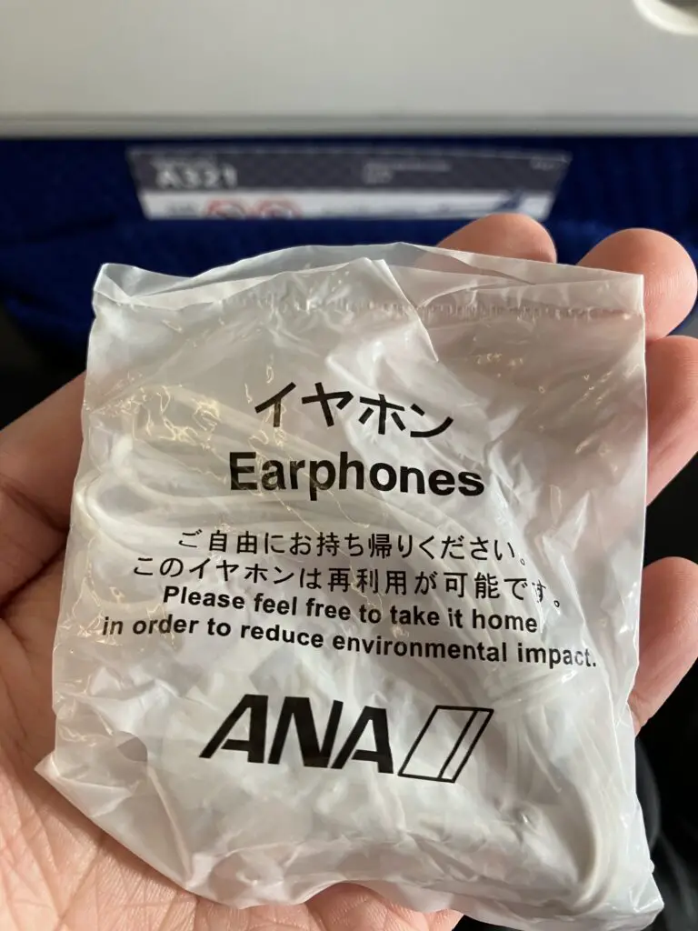 ANA Airbus A321 Economy Class Earphones