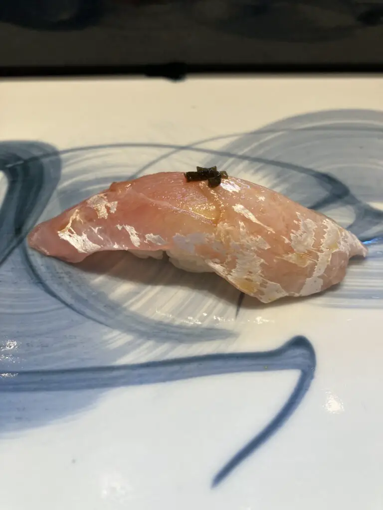 Mizuki at Ritz-Carlton, Kyoto Sushi tilefish with kelp