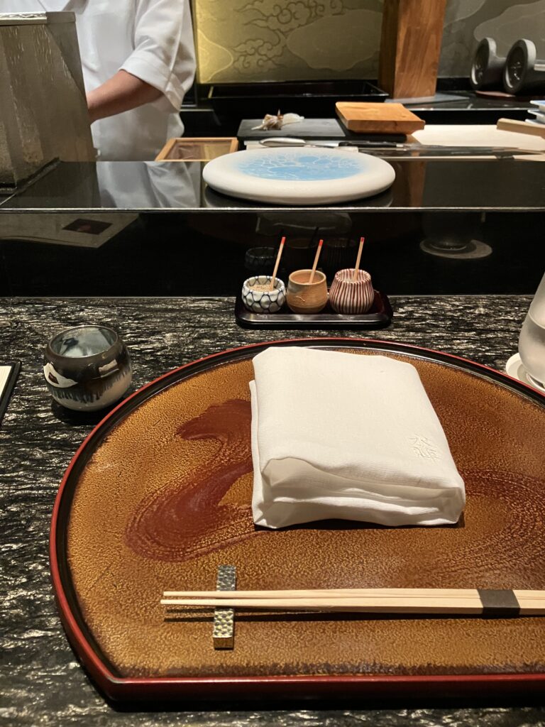 Mizuki at Ritz-Carlton, Kyoto Tempura Counter Table
