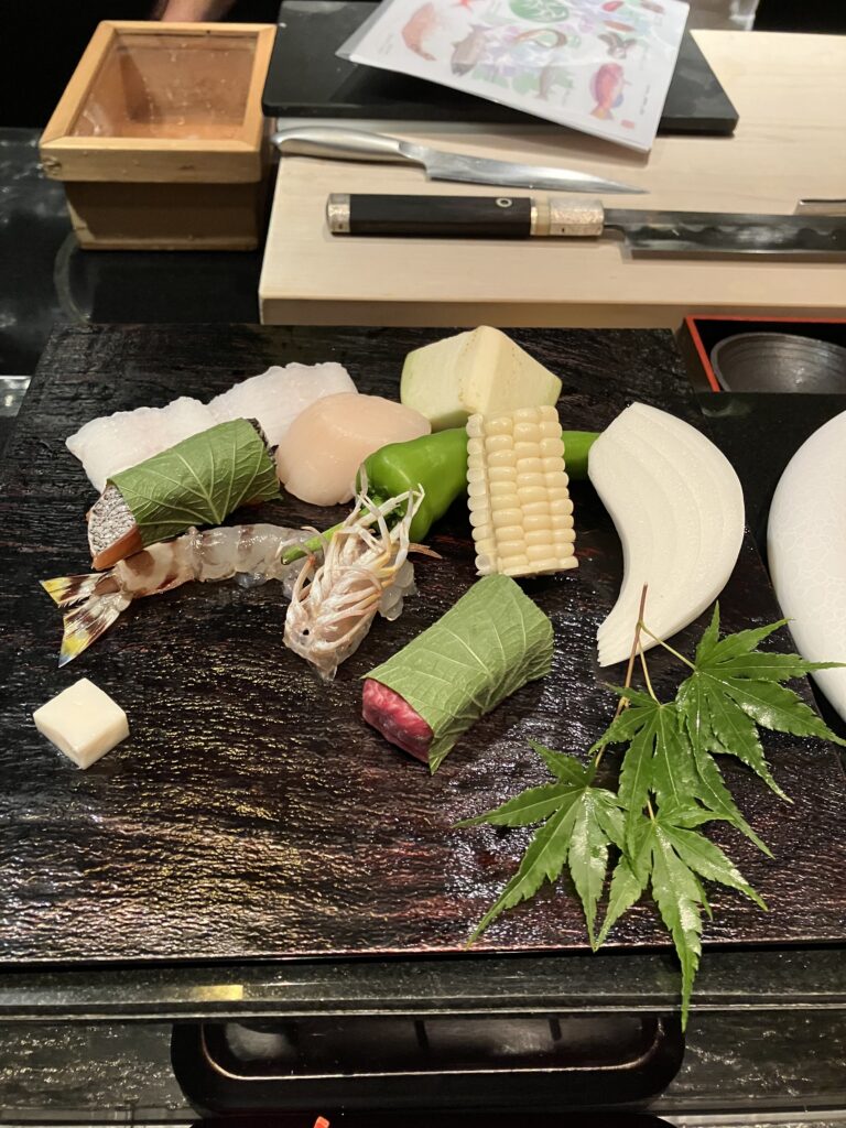 Mizuki at Ritz-Carlton, Kyoto Tempura Roka Ingredients