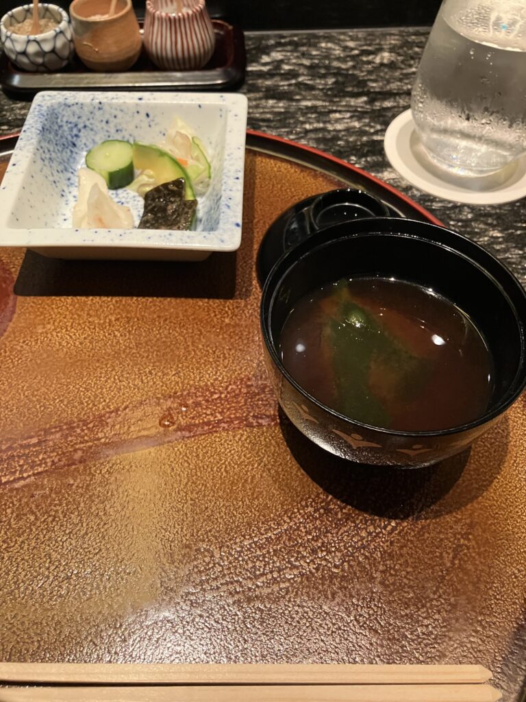 Mizuki at Ritz-Carlton, Kyoto Tempura Miso Soup