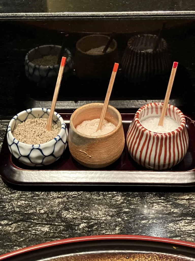 Mizuki at Ritz-Carlton, Kyoto Tempura Salts