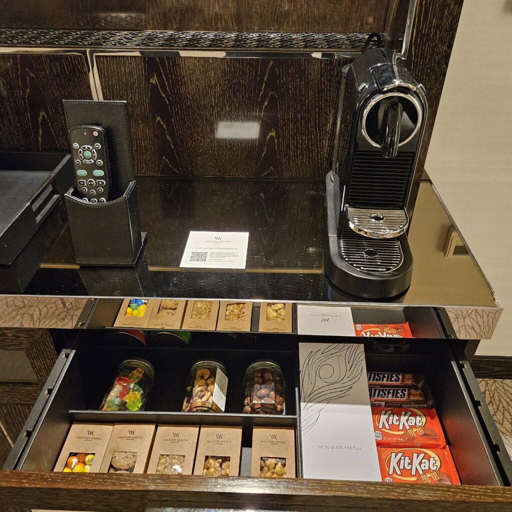 Waldorf Astoria Las Vegas Room Minibar