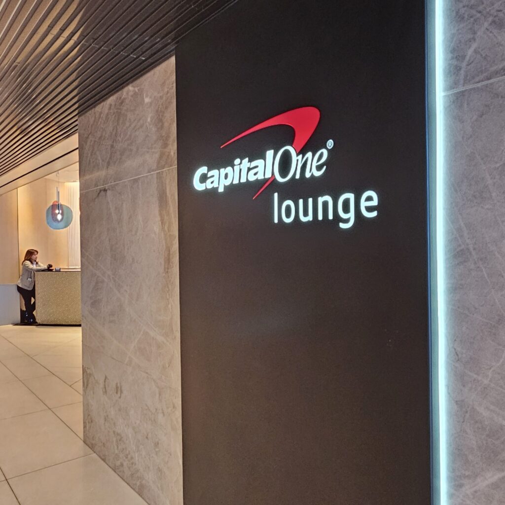 Capital One Lounge DFW Sign