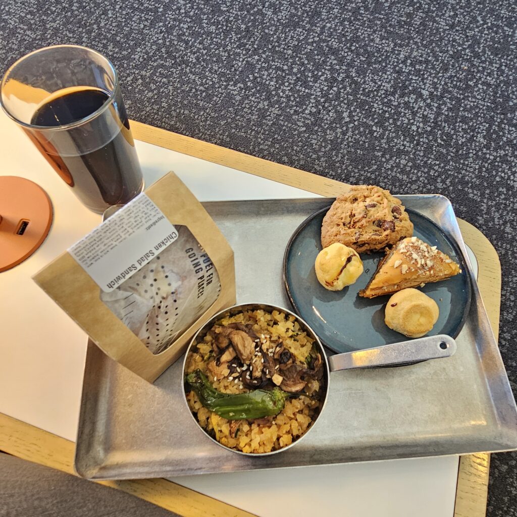 Capital One Lounge DFW Food Tray