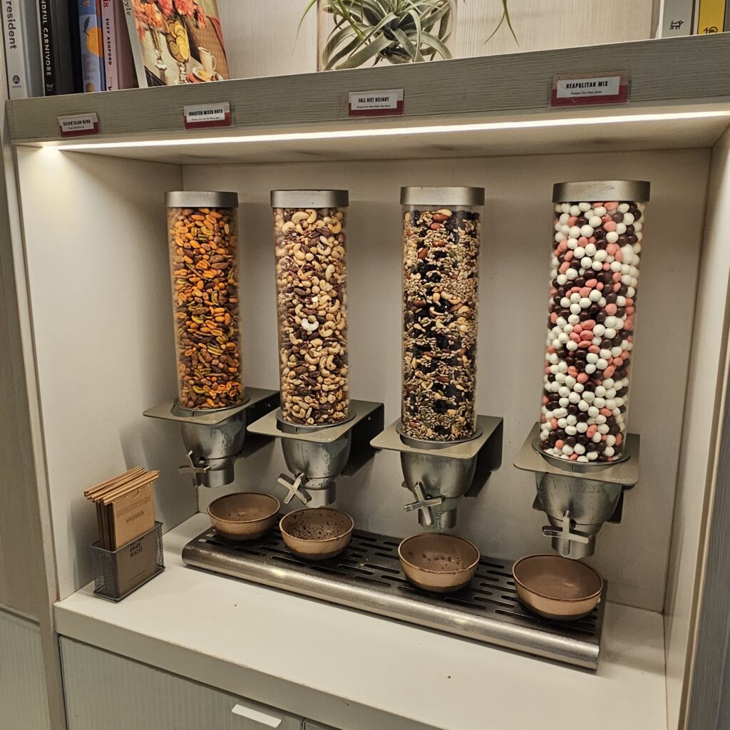 Capital One Lounge DFW To-Go Nuts Dispenser