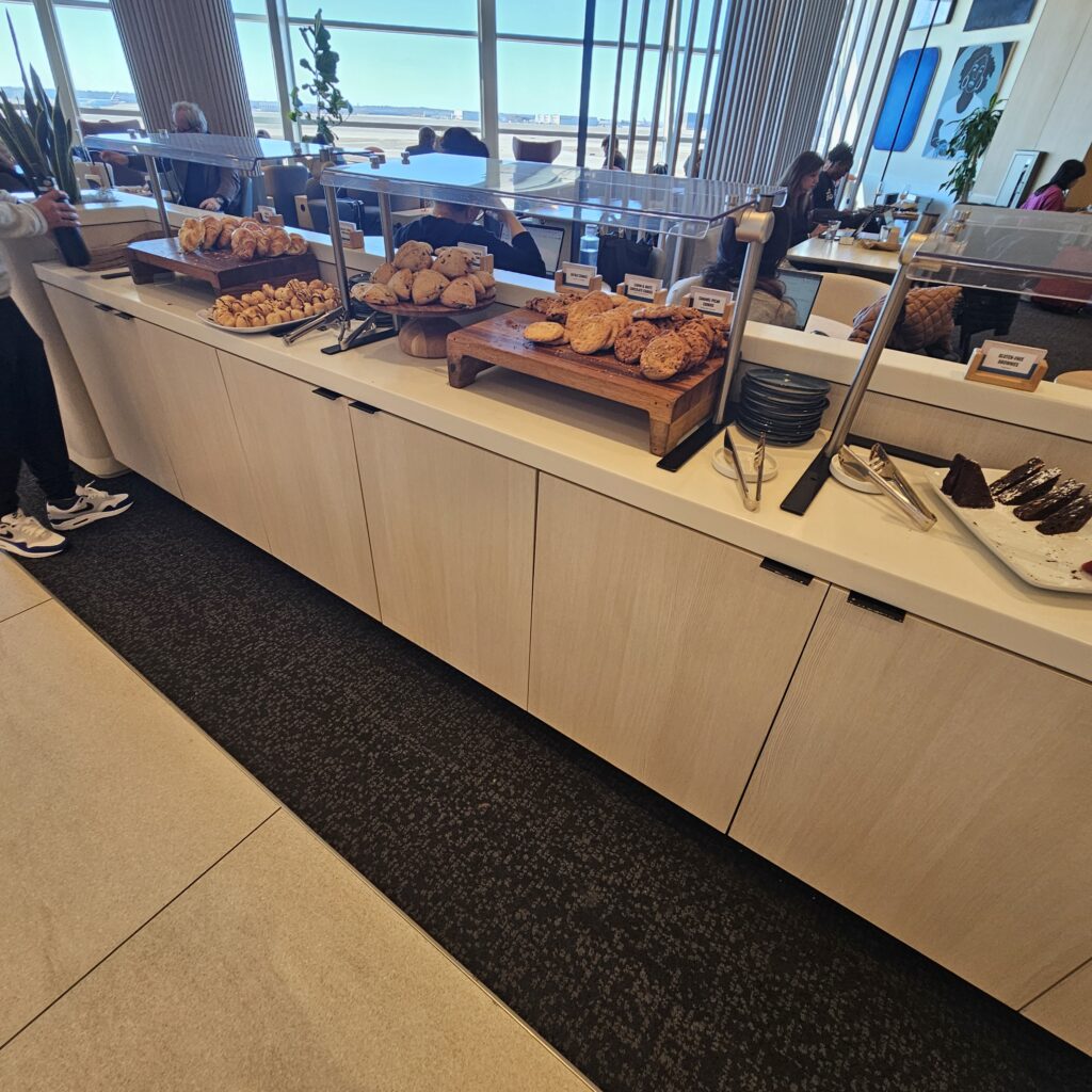 Capital One Lounge DFW Pastries & Desserts Station