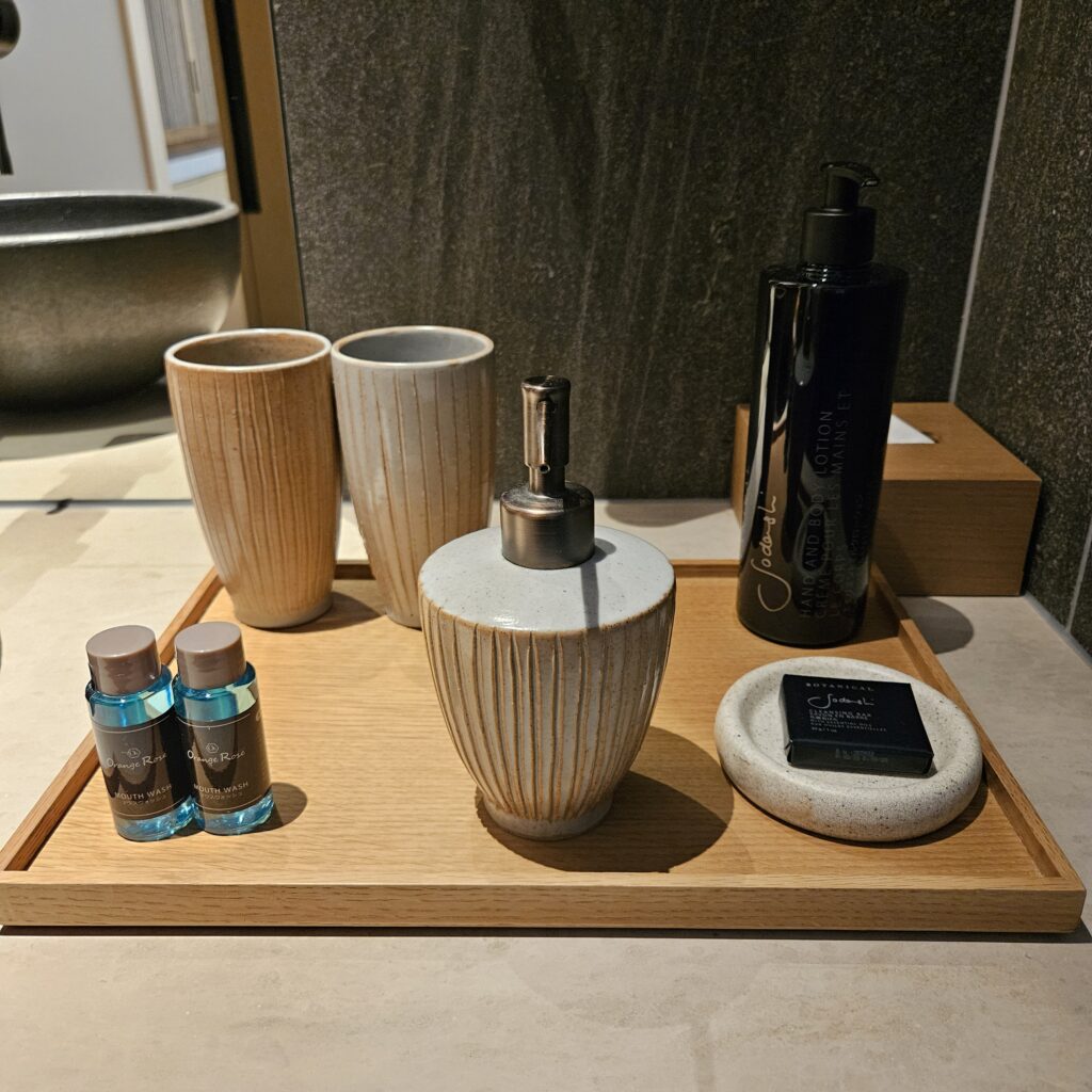 Roku Kyoto Bathroom Amenities by the Sink
