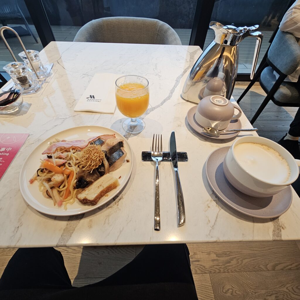 Nagasaki Marriott Breakfast Table