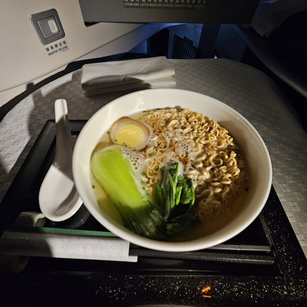 EVA Air Boeing 777 Royal Instant Noodles Light Meal