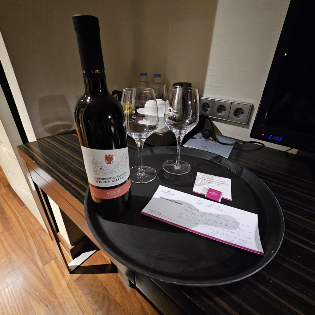 Crowne Plaza Borjomi Wine Welcome Gift