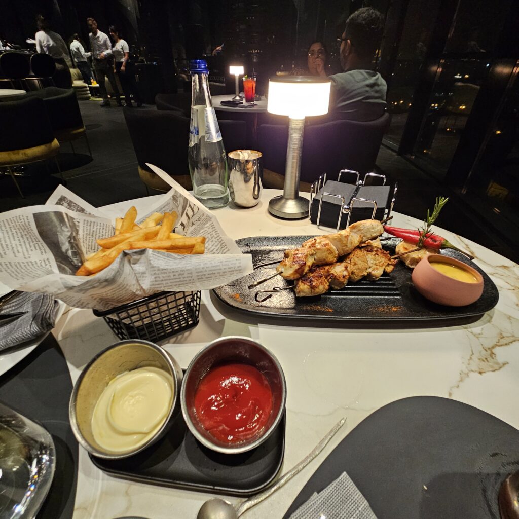 Paragraph Freedom Square Tbilisi Chinari Sky Lounge & Bar Chicken Shish Tawook & Fries