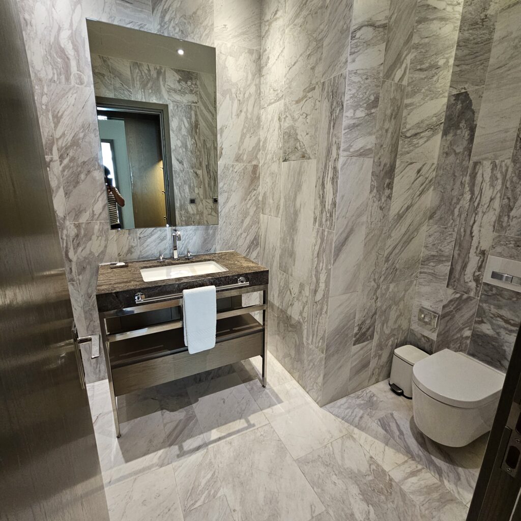 Ritz-Carlton Baku Executive Suite Living Room Bathroom