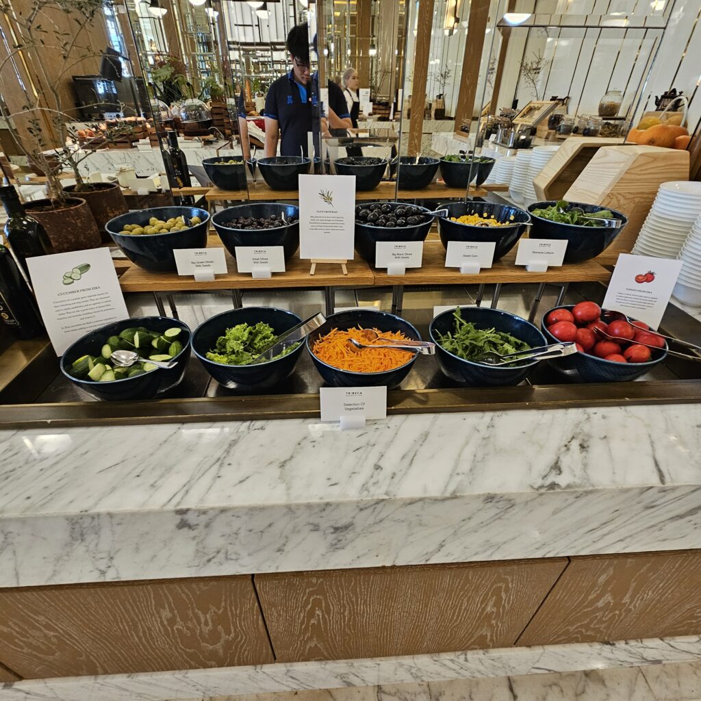 Ritz-Carlton Baku Tribeca Restaurant Breakfast Buffet Salad