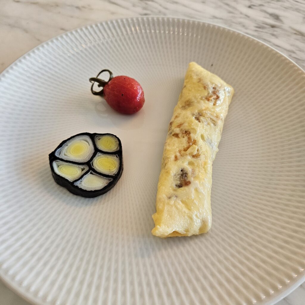 Ritz-Carlton Baku Tribeca Restaurant Smoked Sturgeon Omelet Breakfast