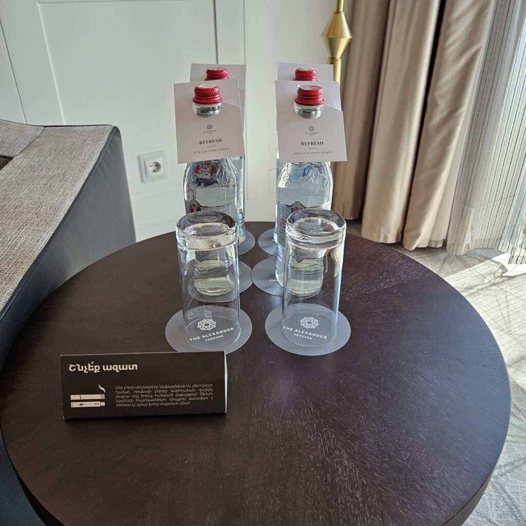 The Alexander Yerevan Complimentary Water