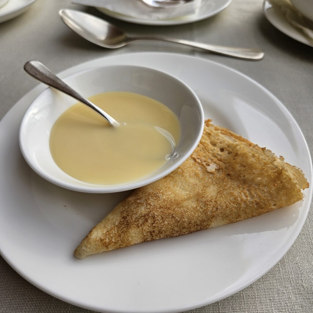 The Alexander Yerevan Breakfast Blini with Condensed Milk