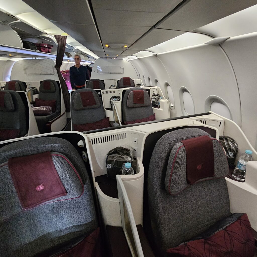 Qatar Airways Airbus A320 Lie Flat Business Cabin