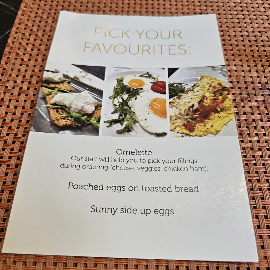 Courtyard by Marriott Sarajevo Breakfast Egg Dish Menu