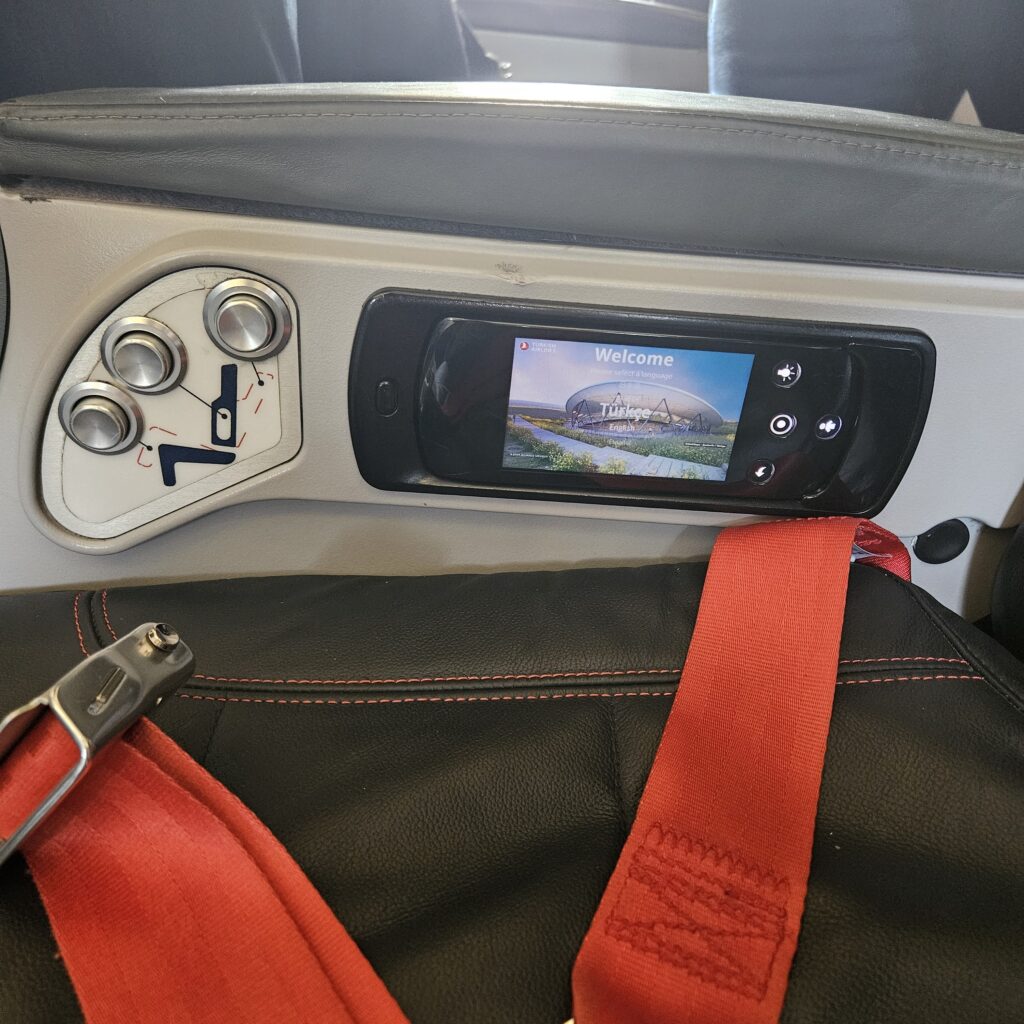 Turkish Airlines Airbus A320 Business Class Seat Controls & Entertainment Remote