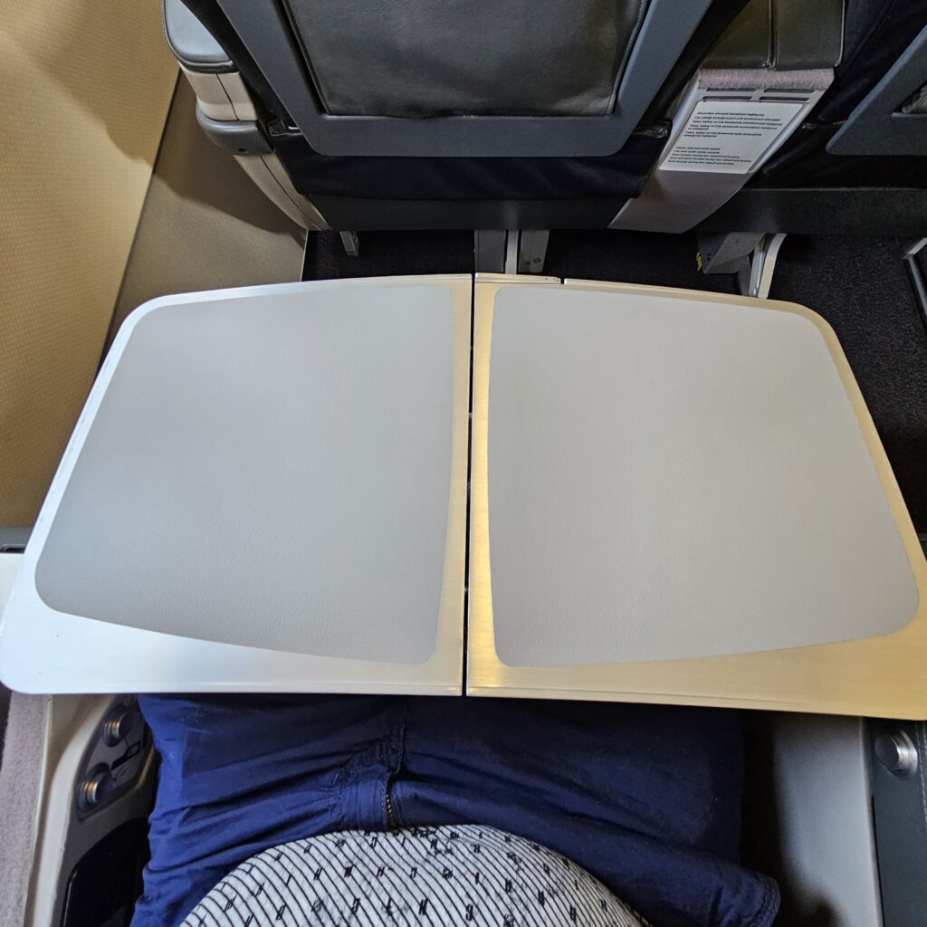 Turkish Airlines Airbus A320 Business Class Tray Table