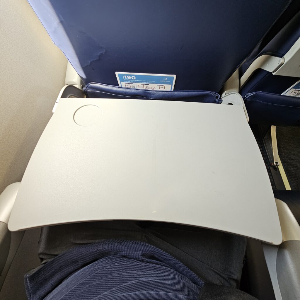 Azerbaijan Airlines Embraer 190 Tray Table