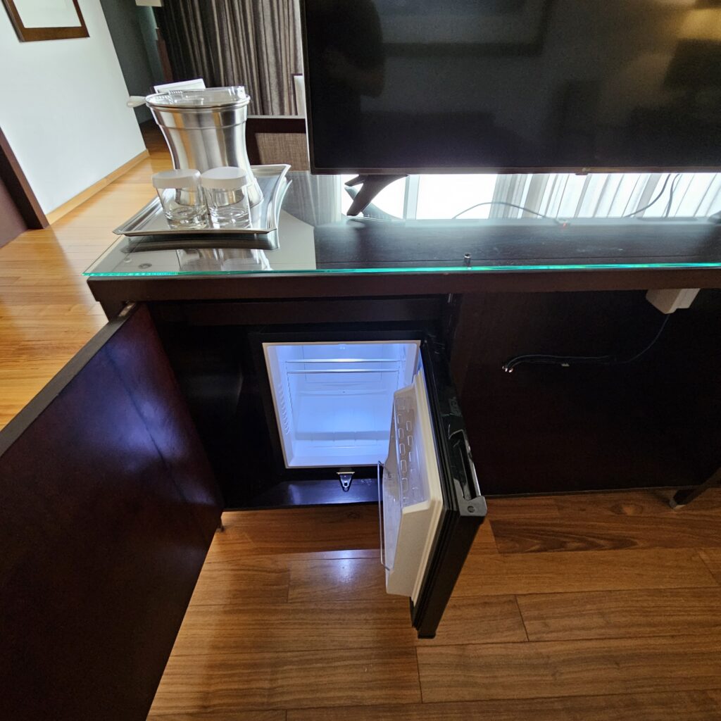 Hilton Mexico City Reforma Master Suite Living Room Mini Fridge