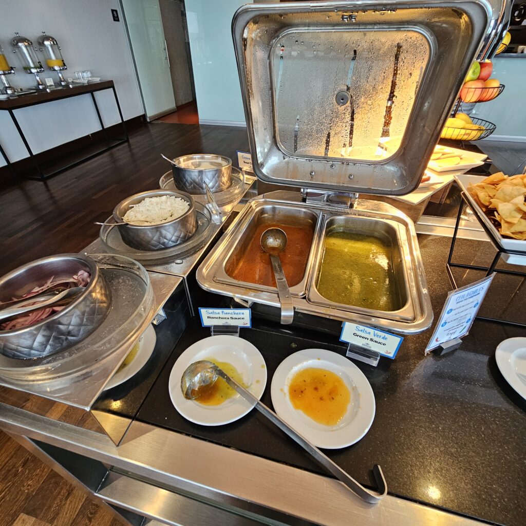 Hilton Mexico City Reforma Executive Lounge Breakfast Salsa