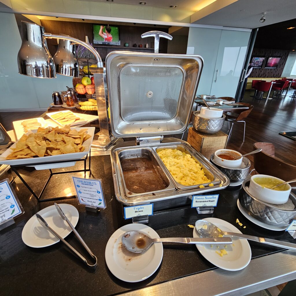 Hilton Mexico City Reforma Executive Lounge Breakfast Eggs & Beans