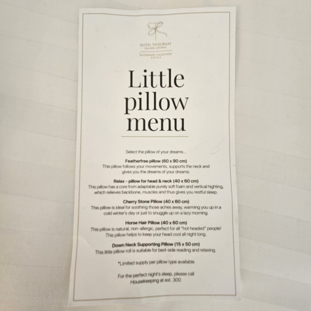 Hotel Telegraaf, Autograph Collection Pillow Menu