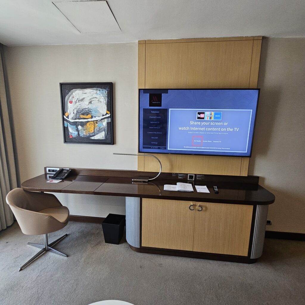 Skopje Marriott Executive Suite Living Room TV