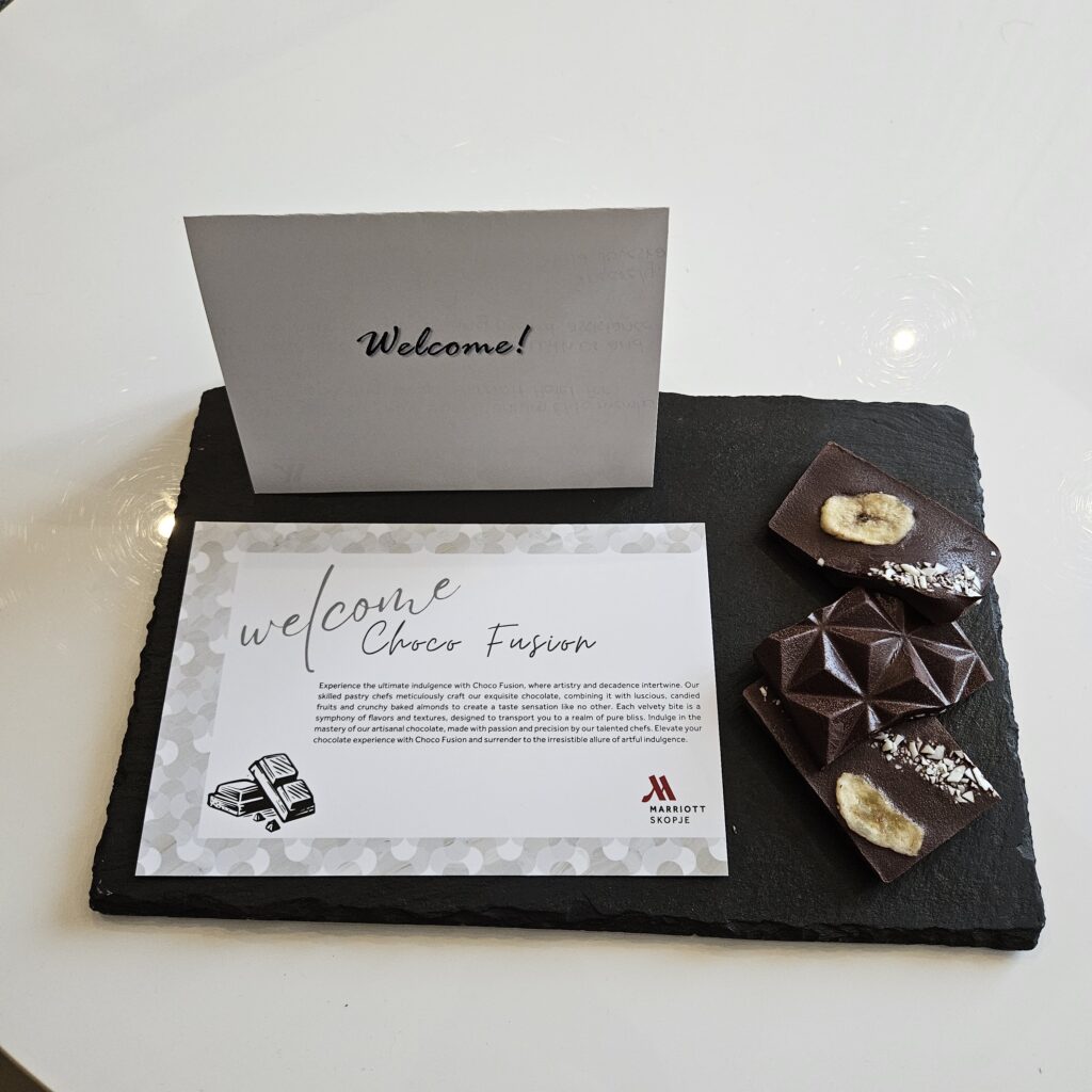 Skopje Marriott Elite Welcome Gift Choco Fusion