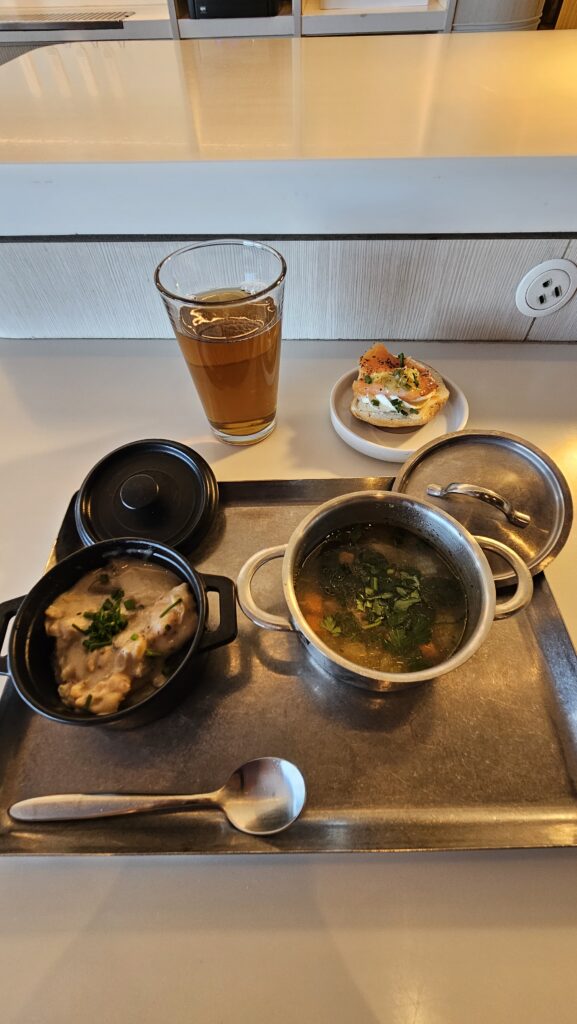 Review: Finnair Airbus A350-900 Business Class (DFW-HEL) 3 Capital One Lounge DFW Food