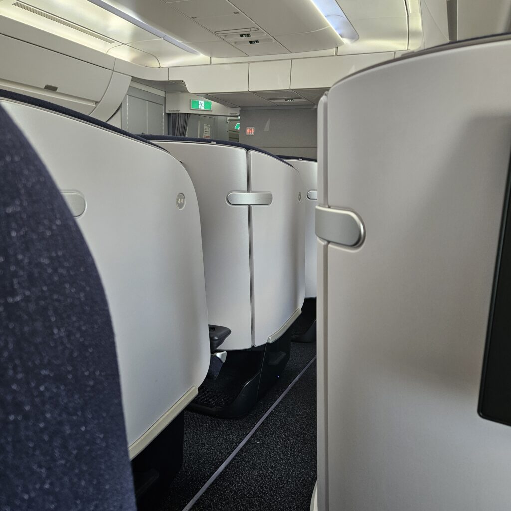 Review: Finnair Airbus A350-900 Business Class (DFW-HEL) 6 Finnair Airbus A350-900 Business Class Aisle View from Seat