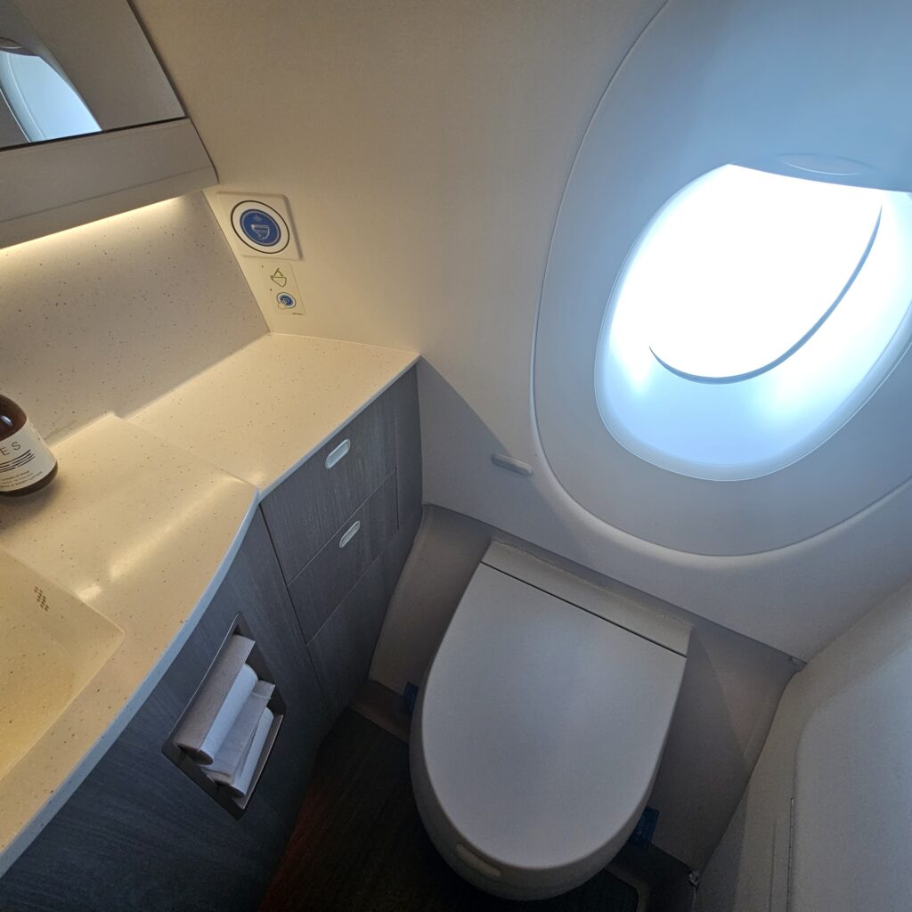 Review: Finnair Airbus A350-900 Business Class (DFW-HEL) 28 Finnair Airbus A350-900 Lavatory