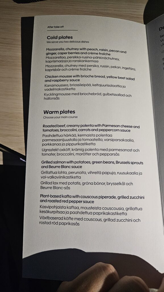 Review: Finnair Airbus A350-900 Business Class (DFW-HEL) 20 Finnair Business Class Food Menu