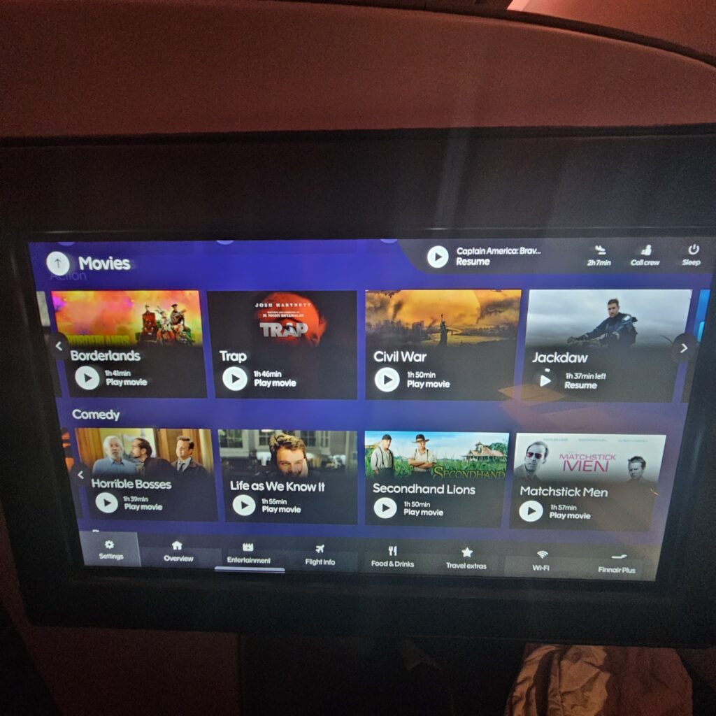 Review: Finnair Airbus A350-900 Business Class (DFW-HEL) 27 Finnair Movie Selections