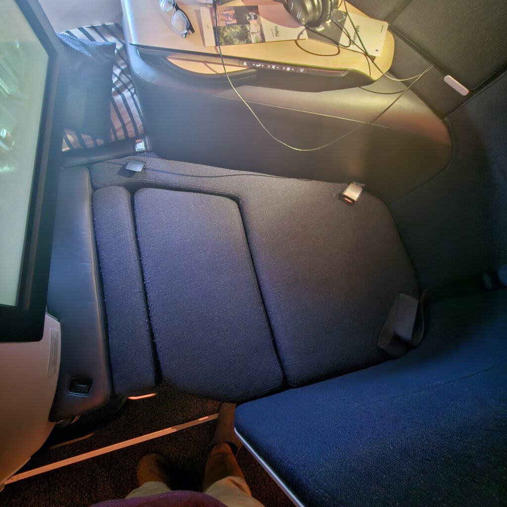 Review: Finnair Airbus A350-900 Business Class (DFW-HEL) 15 Finnair Airbus A350-900 Business Class Lie-Flat Mode