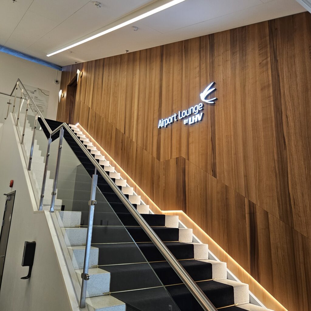 Tallinn Airport LHV Lounge Stairs