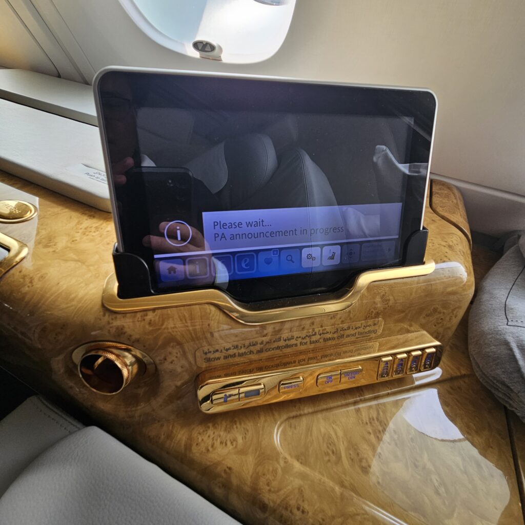 Review: Emirates Airbus A380-800 First Class (DXB-IAH) 13 Emirates Airbus A380 First Class Seat Controls
