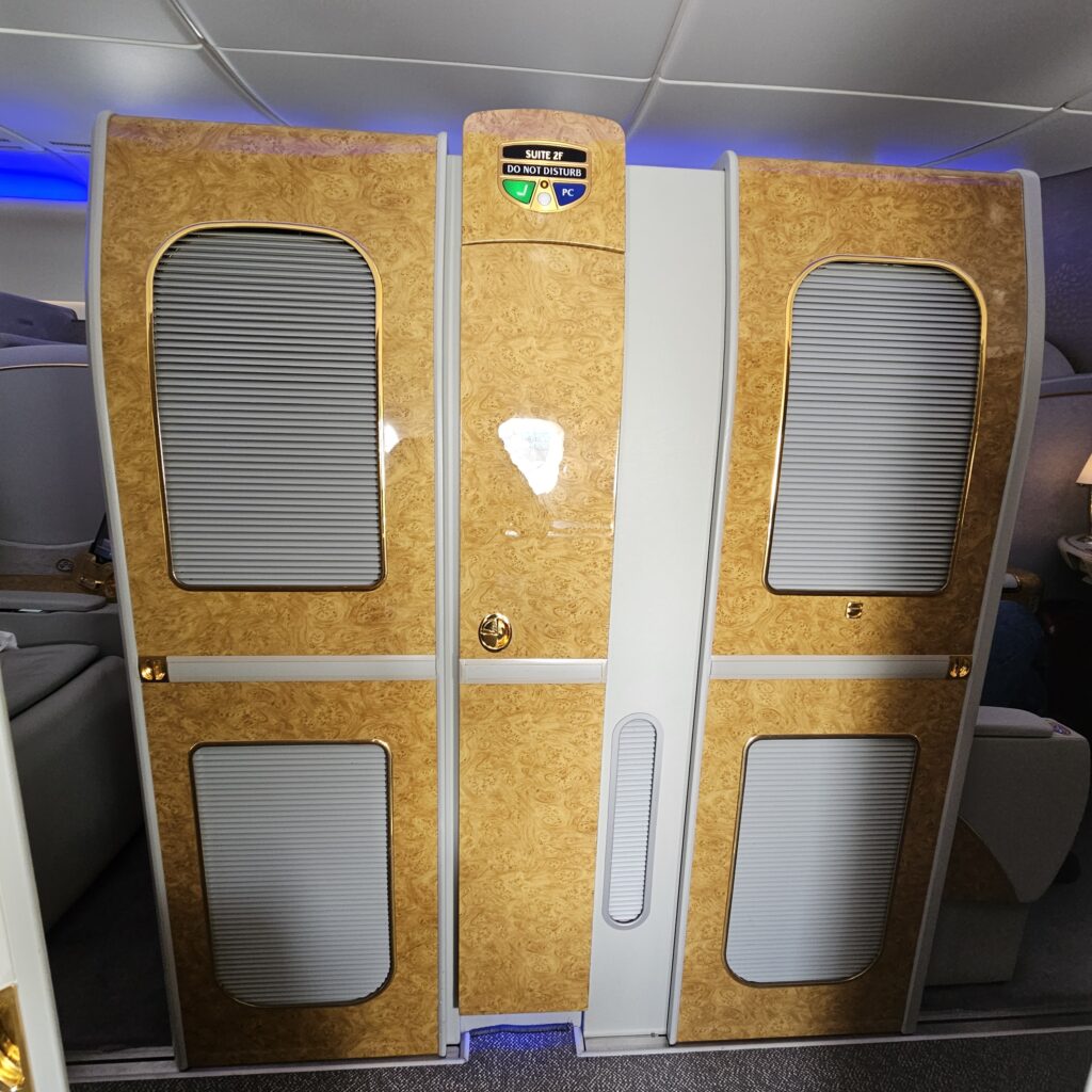 Review: Emirates Airbus A380-800 First Class (DXB-IAH) 11 Emirates Airbus A380 First Class Seat Doors