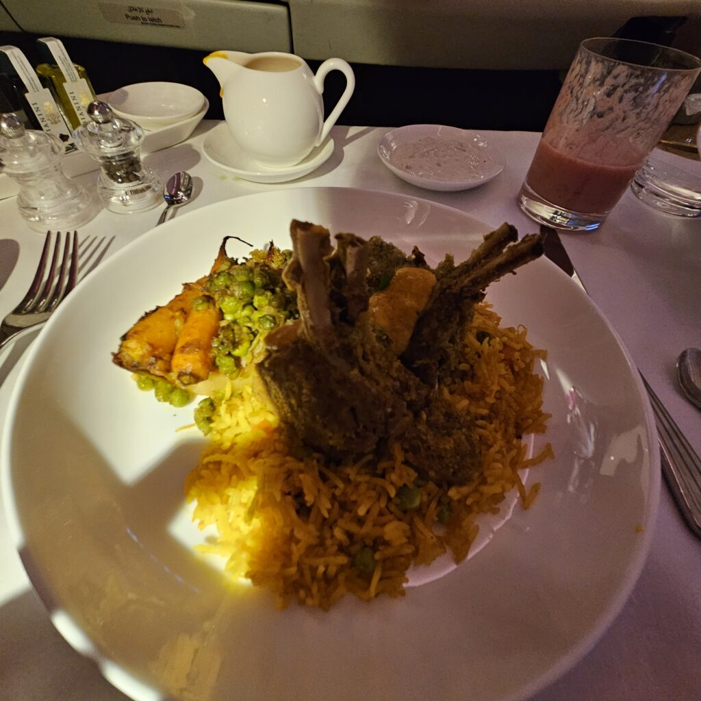 Review: Emirates Airbus A380-800 First Class (DXB-IAH) 33 Emirates First Class Biryani