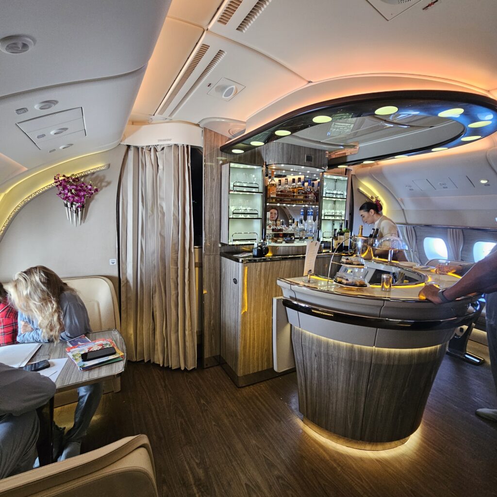 Review: Emirates Airbus A380-800 First Class (DXB-IAH) 42 Emirates Airbus A380-800 First Class Bar