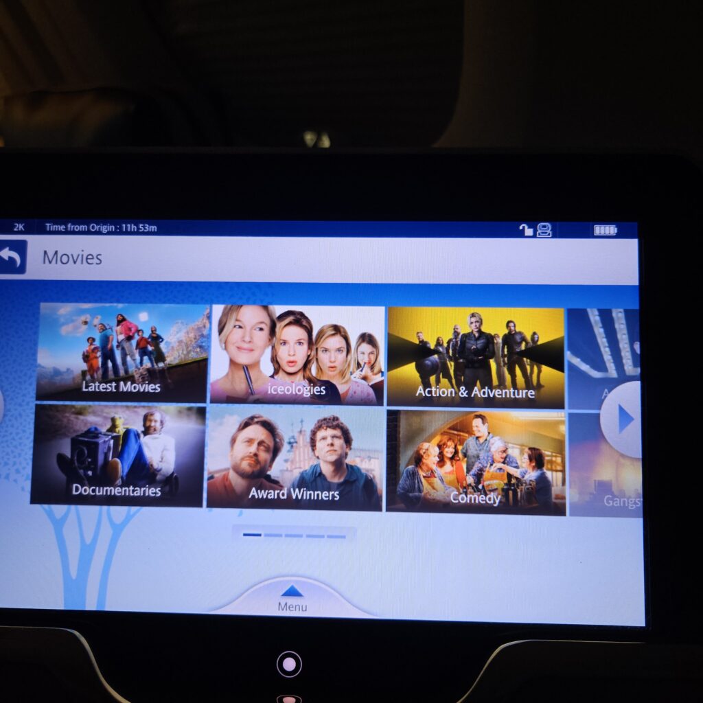 Review: Emirates Airbus A380-800 First Class (DXB-IAH) 27 Emirates Movies List