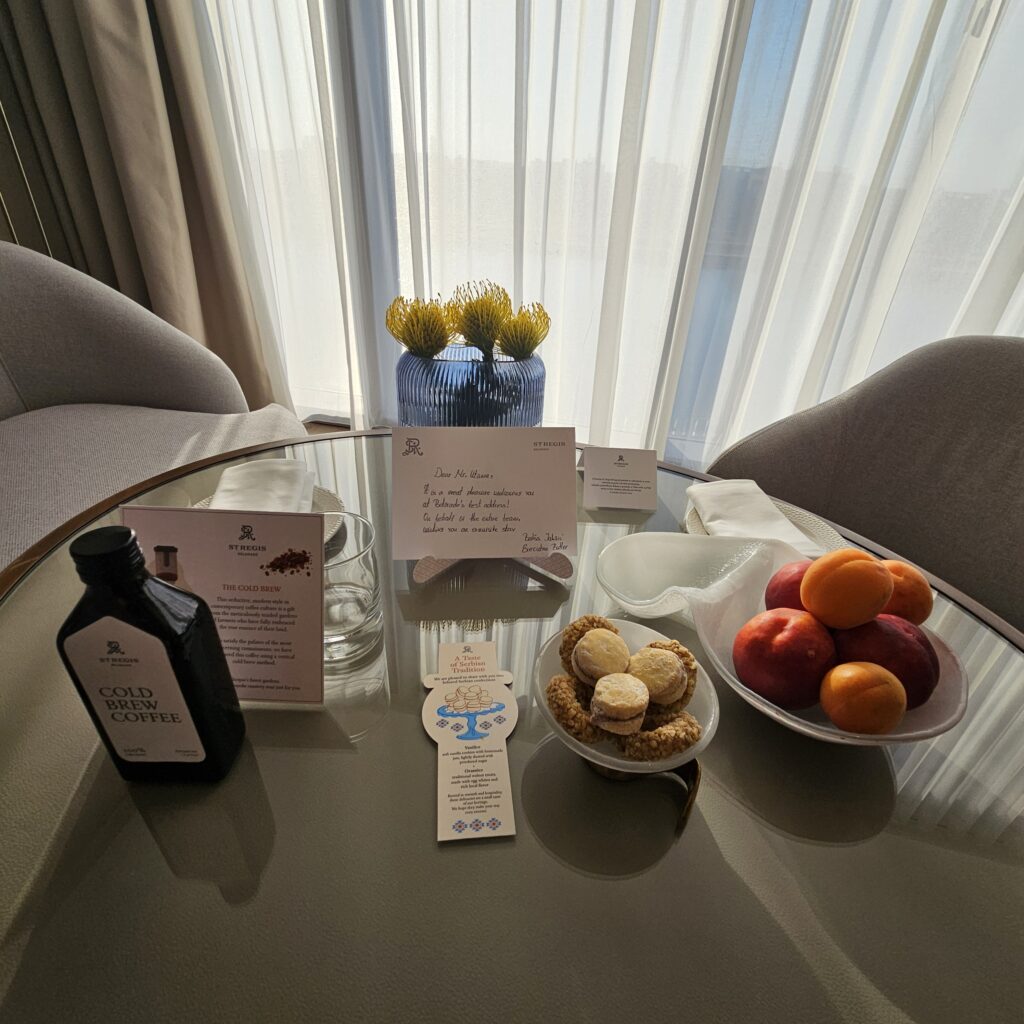 St. Regis Belgrade Welcome Gift