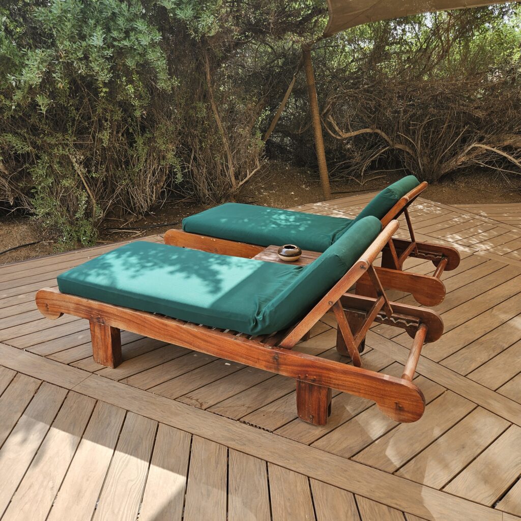 Al Maha Desert Resort Private Pool Lounge Chairs