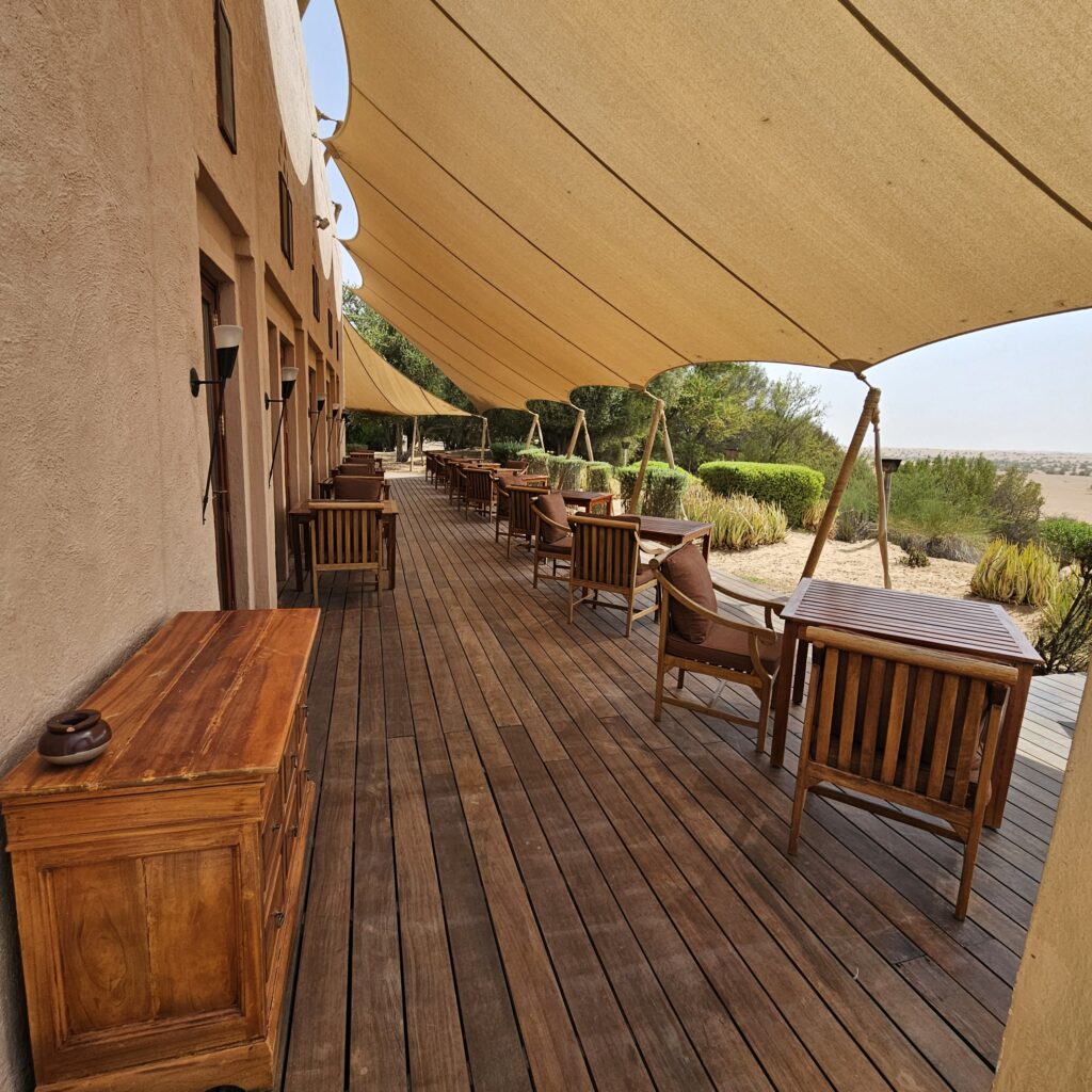 Al Maha Desert Resort Al Diwaan Restaurant Terrace