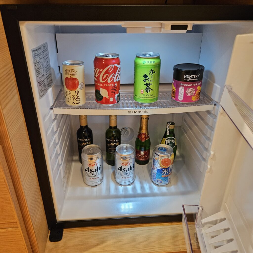 Takanawa Hanakohro Complimentary Minibar