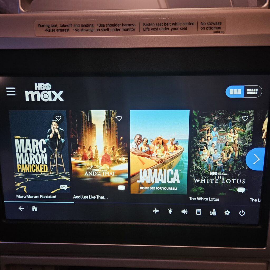 United Polaris Boeing 787-9 TV Series Selections